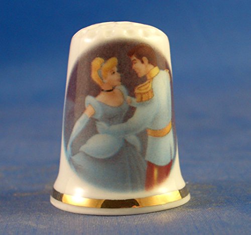 Porcelain China Collectable Thimble -- Fairy Tale Cinderella with Free Gift Box