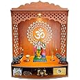 Wooden Temple | Mandir for Pooja Puja Ghar| Pooja Mandir for Home Temple for Home and Office Puja Mandir for Home Wall Mounted with LED Spot Light Size (Size - H 25 x L 18.5 x W 12 inch)