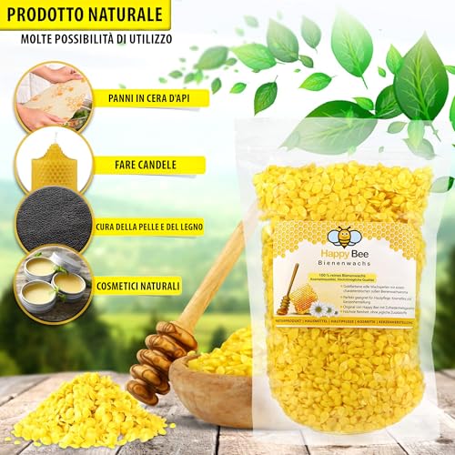 100% Pure Beeswax | Natural Beeswax | Wax Tablets | Ideal Tablets for Natural Cosmetics, Candle Making and Cloths - Beeswax (200g)