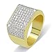 JINAO 18k Gold Plated Iced Out Square Bling Ring Cubic Zirconia Statement Wedding Band Ring for Women Men Hip Hop (10)