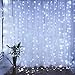 Neretva 300 LED Window Curtain String Light, Twinkle String Fairy Lights, 9.8x9.8ft, 8 Modes Linkable,LED String Lights for Christmas Party Wedding Patio Lawn Garden Decorative Lights (White)