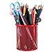 5 Pieces Metal Mesh Pen Holder Pencil Cup Holder Pen Organizer Pencil Holder for Desk Office and School, 5 Colors