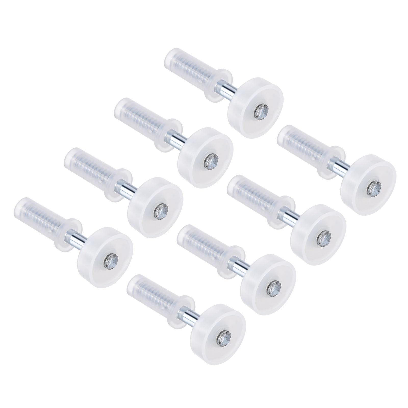 Uxcell Bifold Door Hardware, 8-Pack Bi-Fold Door Top Guide Wheel, Silver Stainless Steel