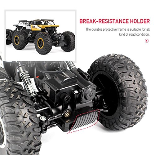 Outsta Off-Road RC Climbing Car,1:18 Scale Mouster Car, 2.4Ghz 4WD Alloy High Speed Racing Cars,Vehicle Toy Remote Control Car Electric Cars Truck-Gold or Sliver,Gift for Boys (Silver)