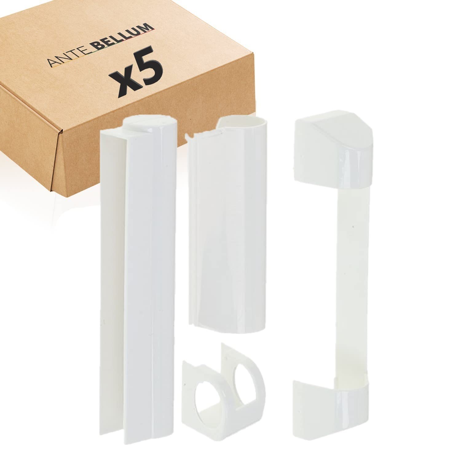 Winkhaus Cover Caps for Window Fittings Set for AutoPilot Plastic Windows - Protection Against Water and Dirt (1996-2006) (White, Pack of 5)