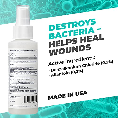 Forticept First Aid Burn Kit Antiseptic Wound Cleanser 4Oz & Burns Pain