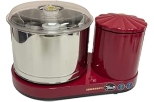 Sowbhagya Table Top Wet Grinder 2 Ltrs, Red Maroon