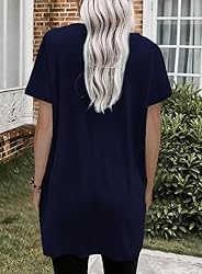 Poetsky Oversized T Shirts for Women Long Tees