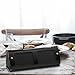MoKo Carrying Case for OontZ Angle 3XL, Portable Speaker Cover PU Leather Protective Bag Sleeve Skins, with Holding Strap & Carabiner, Black