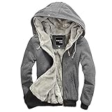 Egelbel Men Cotton Winter Casual Hoodies Coat Thick Warm Jacket