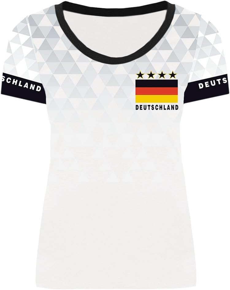 For G and PL Women Football Team Soccer Sport T Shirt Tops