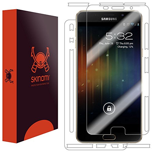 Samsung Galaxy A9 Screen Protector + Full Body (Galaxy A9 Pro), Skinomi TechSkin Full Coverage Skin + Screen Protector for Samsung Galaxy A9 Front & Back Clear HD Film