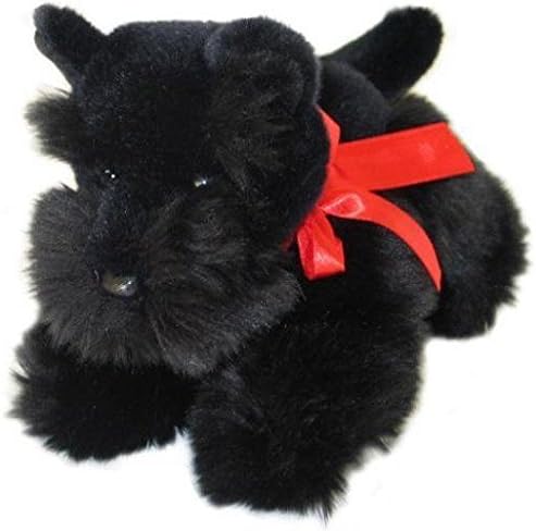Bocchetta Plush Toys Haggis Scottish Terrier Puppy (Scottie) Plush Toy, Black Floppy Lying Stuffed Animal, Size 30cm/12″