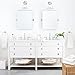 Amazon Brand - Pinzon 6 Piece Blended Egyptian Cotton Bath Towel Set, White, 56