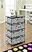 Ameriwood Home 7777096 Sidney 4-Bin Storage End Table, Zebra