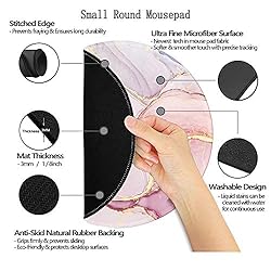 Mouse Pad,Anti Slip Rubber Round Mousepads Desktop