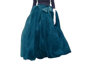 WDPL Women's A-Line Tulle Strips Ruffles Tutu Ball Gown Skirts