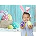 Allenjoy 7x5ft Easter Backdrop Blue Wood Wall Easter Backdrops for Photography Color Eggs Easter Decorations for Party Easter Photo Backdrop