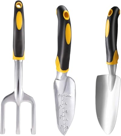 Hifeel 3 Stuck Gartenwerkzeuge Set Leicht Gartenwerkzeug Set Mit Anti Rost Schaufel Schere Harke Amazon De Garten