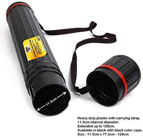 ARK Jumbo Teletube Plastic Extendable Storage Carrying Tube Case - PDT-D66 (PDT-D66), Black