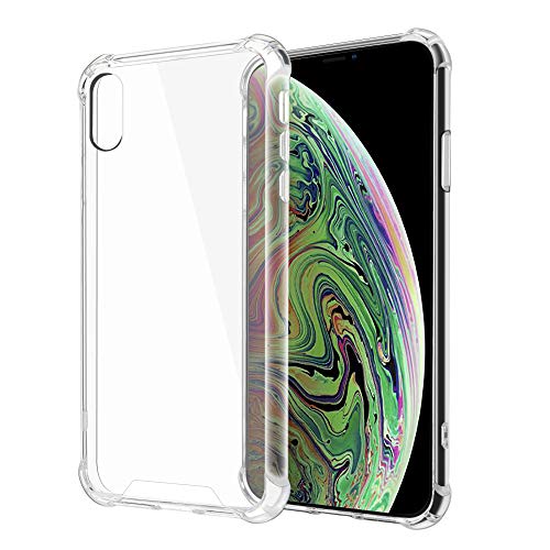 MOONLUX Case Compatible for Apple iPhone XR,Reinforced Corners TPU Aircushion & PC Back Cover Anti-Scratch,Transparent