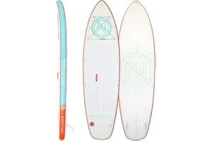 iROCKER Nautical Inflatable Stand-Up Paddleboard for Adults and Kids Portable SUP Board for Fun on The Lake Ocean River with Accessory attachments