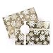 Hallmark Signature Holiday Wrapping Paper with Cut Lines on Reverse, Gold Foil Snowflake (25 sq. ft.)