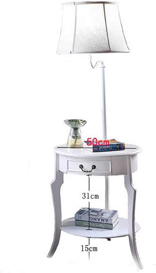 end table with lamp and drawer