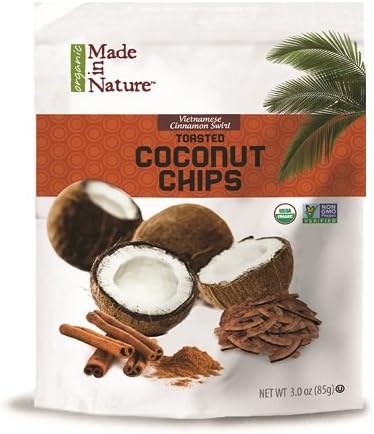 Amazon Made In Nature オーガニック トースト ココナッツ チップス ベトナム シナモン味 3oz X 3袋セット 海外直送品 並行輸入品 食品 飲料 お酒 通販