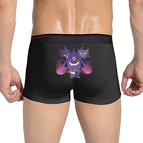 Jirushi Men's Sport Performance Boxer Brief Gengar Family Underwear Black M