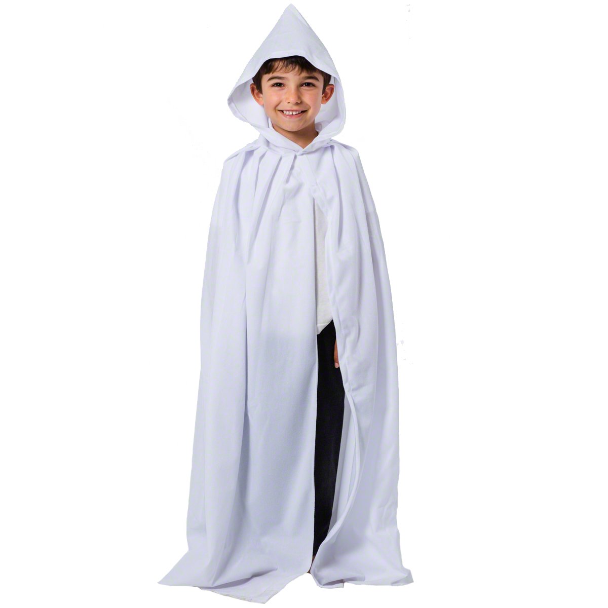 Charlie Crow White Cloak or cape with hood for Kids 7-9 years