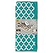 S&T INC. Dish Drying Mat for Kitchen, Absorbent, Reversible XL Microfiber Dish Mat, 18 Inch x 24 Inch, Teal Trellis