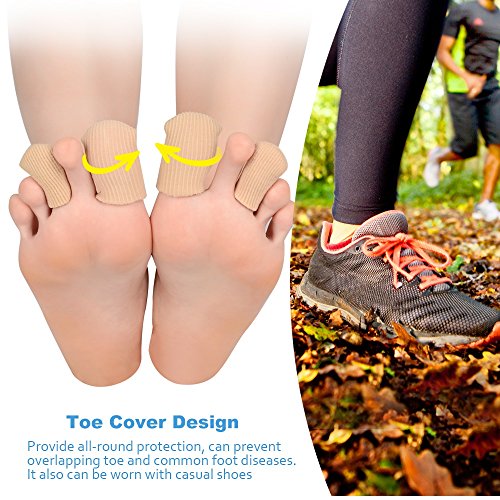SOUMIT 6PCS Toe Cap Sleeves,Stretched Cuttable Tube Moisturizing Protector for Corns,Grinding Feet,Cocoon in Daily Use