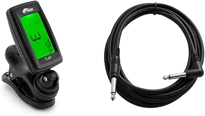 Tiger T-47 Clip-On Chromatic Tuner for Guitar Violin Ukulele Black