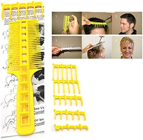 Keemov 7 in 1 thinning comb hairdressing Scissor Clipper Over Comb Hair Cutting Tool hair razor comb