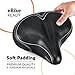 Bikeroo Oversized Comfort Bike Seat Most Comfortable Replacement Bicycle Saddle - Universal Fit for Exercise Bike and Outdoor Bikes - Wide Soft Padded Bike Saddle for Women and Men