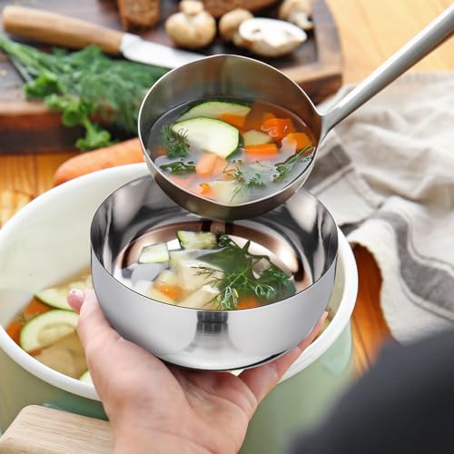 Maxcheck 16 Pieces Korean Stainless Steel Bowls with Lids Silver Round