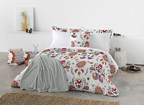 Hipster Duvet Cover Set Quechua Cama 180 (260 x 240 cm + 2/45 x 100 cm) White/Multicoloured
