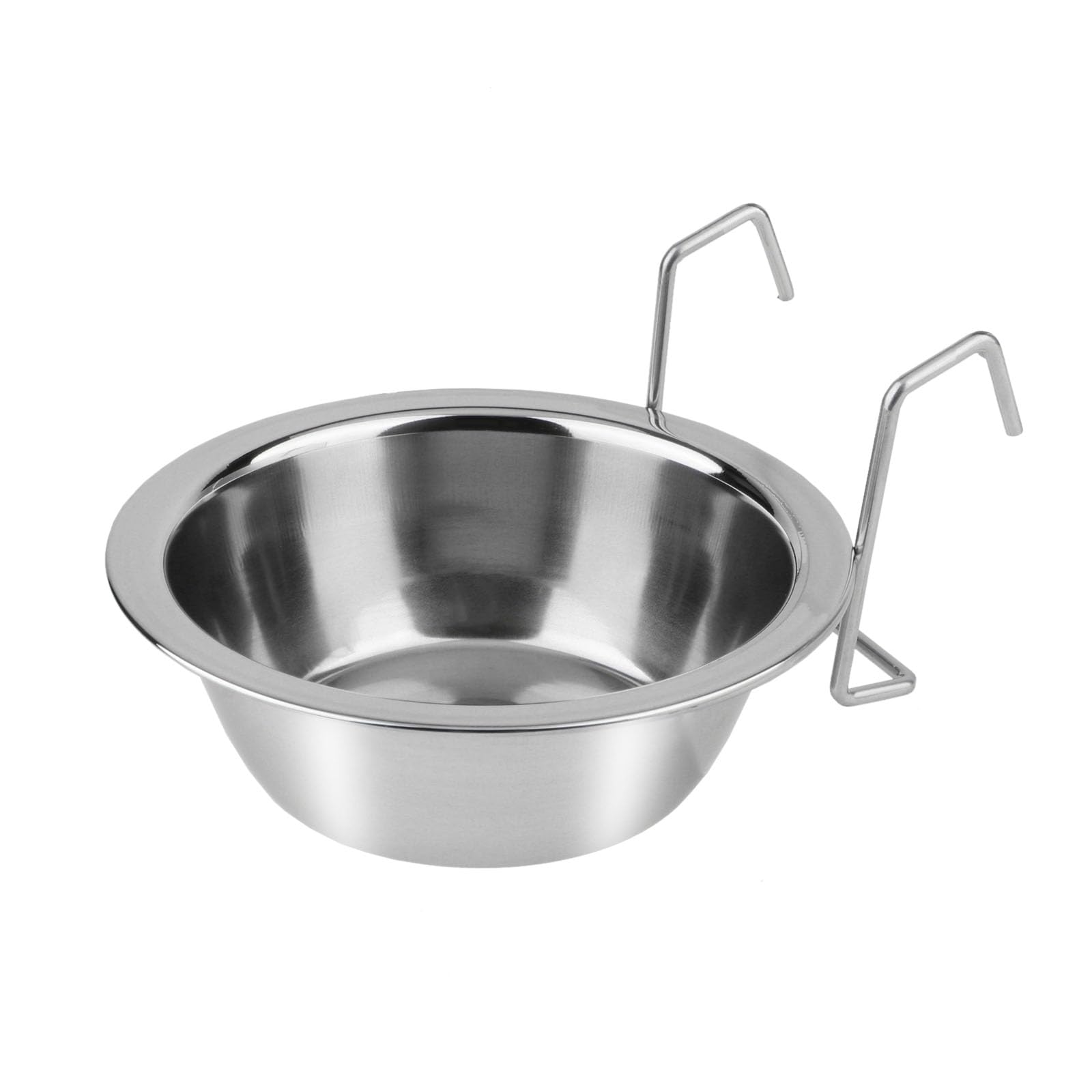 Pet Stainless Food Water Cup with Bolt Hooks For Pet Bird Crates Cages Coop Dog Cat Parrot Bird Rabbit Pet (Medium,13 * 8cm)