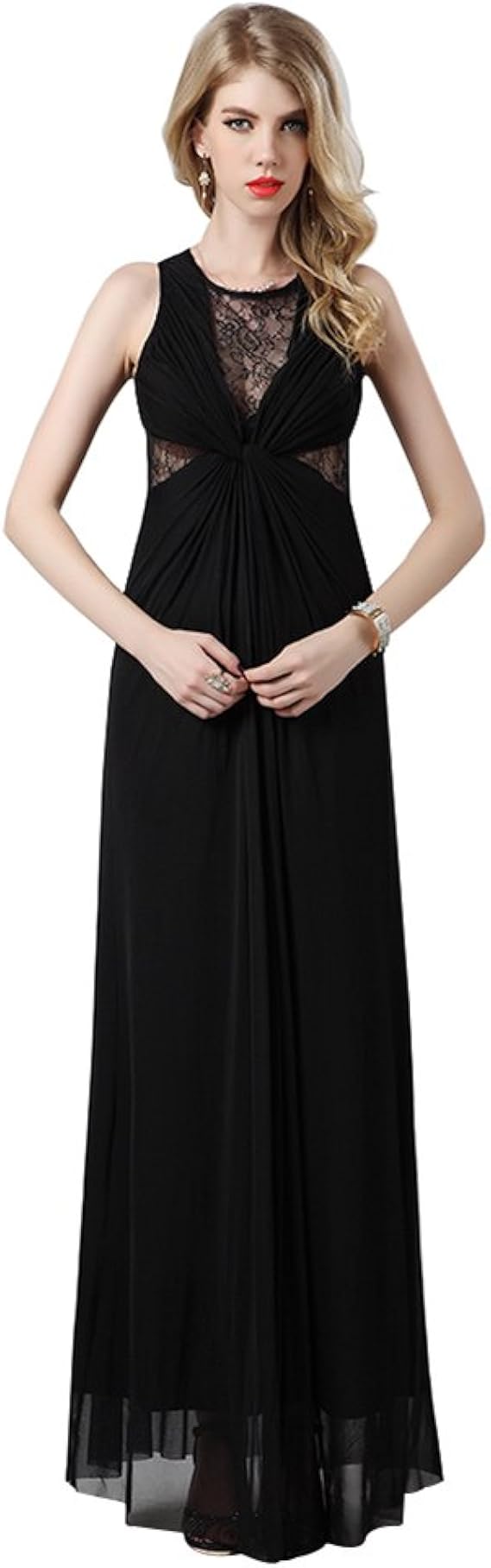 Amurleopard Robe Soiree Long Femme Dentelles Col Grand V Vetement Grossesse