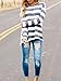Famulily Women's Long Sleeve High Low Hem Loose Fit Oversized Striped Tee Shirt Tunic Tops(L,Dark Grey)