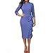 Goddessvan Women's Elegant Dot Bodycon Work Business Party Evening Dress