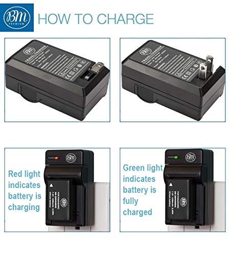 2 Pack of DMW-BMB9 Batteries and Battery Charger for Panasonic Lumix DC-FZ80, DMC-FZ40K, DMC-FZ45K, DMC-FZ47K, DMC-FZ48K, DMC-FZ60, DMC-FZ70, DMC-FZ100, DMC-FZ150 Digital Camera