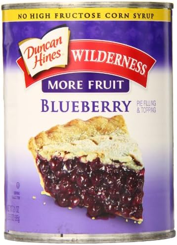 Wilderness More Fruit Pie Filling & Topping, Blueberry, 21 Ounce (Pack of 8)