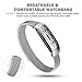 CAGOS Compatible Fitbit Flex 2 Bands, Stainless Steel Mesh Loop Wrist Metal Mesh Accessory Replacement for Fitbit Flex 2 (Mesh Silver)