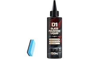 LNTVOM Car Glass Oil Film Remover - Glass Polishing Compound,Glass Polishing Liquid D1,Car Glass Cleaner & Polish - Anti-Fog Hydrophobic Coating Spray, Removes Swirls, Scratches, Wiper Marks & Oil Film(1pc)
