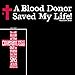 Kerusso Men's A Blood Donor Saved My Life T-Shirt - Black -2X
