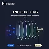 TECH-LINE-DIRECT Unisex Oversized Square Glasses Black Frame Clear Lens view 6