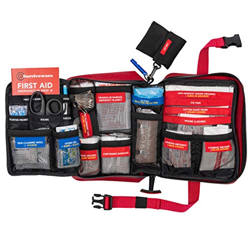 Surviveware Waterproof Premium First Aid Kit for Cars, Boats, Trucks
