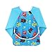 Hi Sprout Unisex Infant Toddler Baby Super Waterproof Sleeved Bib, Reusable Bib with Sleeves& Pocket, Multi Patterns, 6-24 Months (monster story)